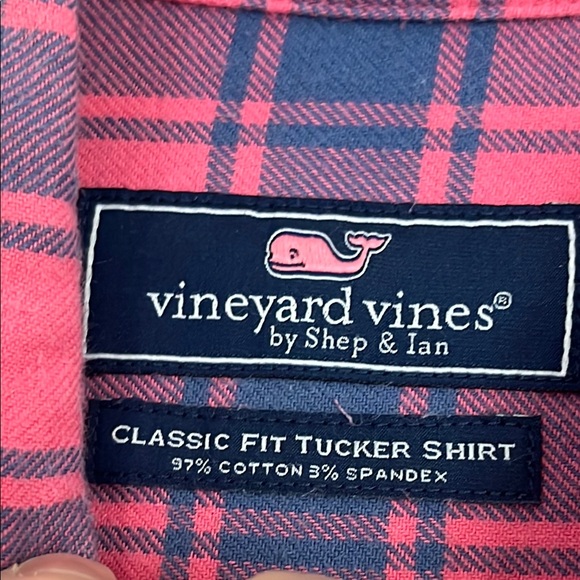 Vineyard Vines Pink and Blue Casual Button Down Shirt - Picture 6 of 9